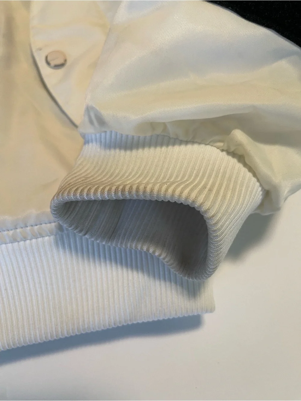 Adidas Bomber Jacket Mens Large Padded Patches Model BR7149 White